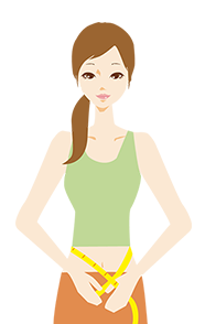 おなかやせする女性